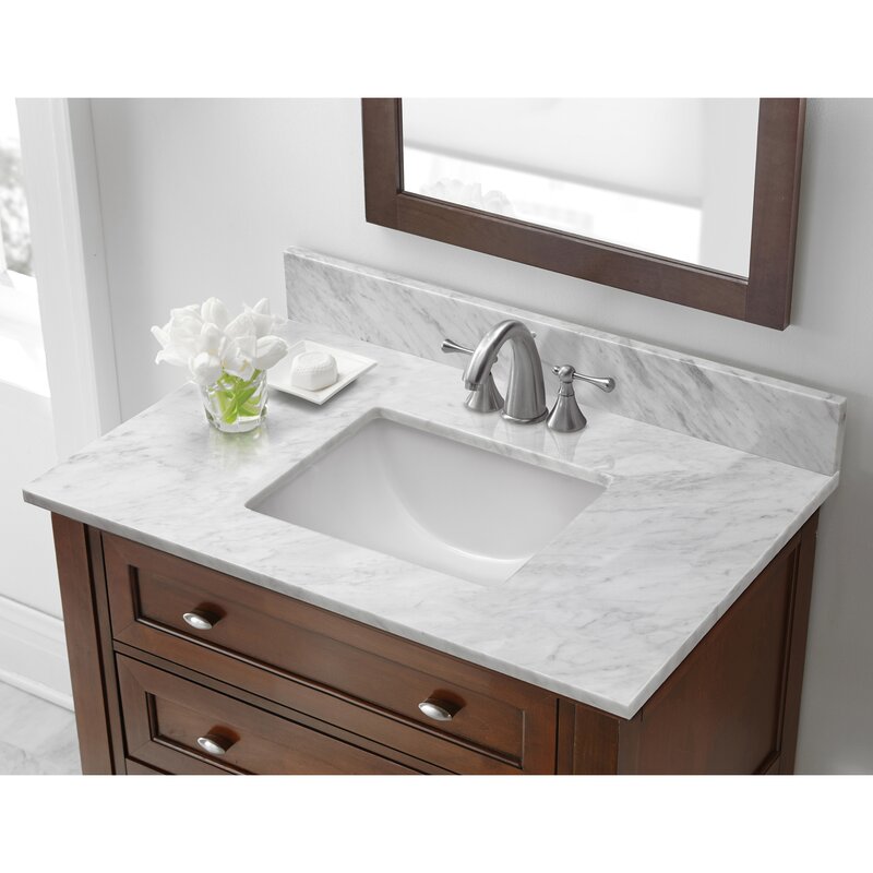 HalsteadInternational Marble 31" Single Bathroom Vanity Top | Wayfair